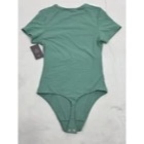 Auden size XS Luxe Stretch Fully Lined Short Sleeve Bodysuit New - Picture 3 of 5
